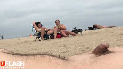 Beach Dickflash #17 With Cumshot And Mlifs Reaction