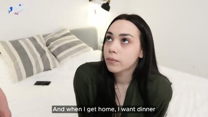 Horny teen cockslut got facefucked rock hard by bf for going out.