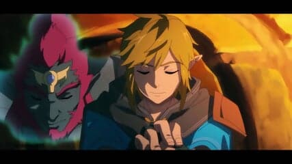 Zelda and link sexing in pool  -hentai anime