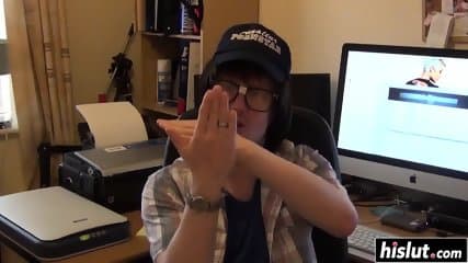 Blonde sucks and fucks the cameraman