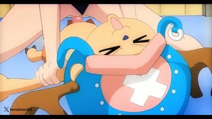 Nico Robin teasing Chopper  -hentai amine