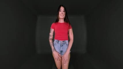 While Watching Your Muscle Growth, PT Charlotte Mae Becomes Curious About Your Dick Growth