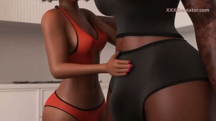 Hardcore Practice - Massive Anal Sex with Perv Ebony Milf - 3D Sexgame HQ