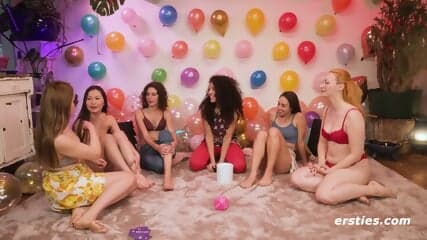 Amateur Lesbian Dare Ring: Chemistry Heats Up With Blindfold & Footjob