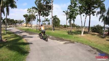 Thai Girl Bicycle Trip And Tight Anal