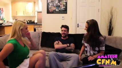 Shy Friend Joins In Double Bj