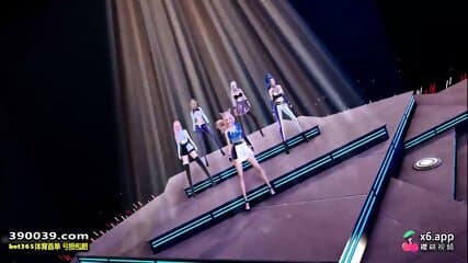 MMD EVERGLOW - ADIOS KDA Ahri Akali Kaisa Seraphine Evelynn Sexy Striptease