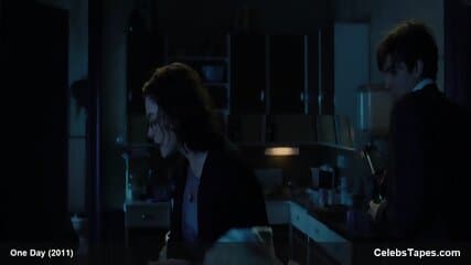 Anne Hathaway striptease