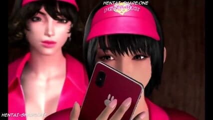 Busty pizza gals make guy highs-Umemaro
